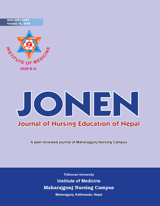 					View Vol. 12 No. 1 (2020): Journal of Nursing Education of Nepal (JONEN)
				